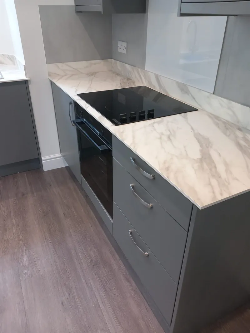 Kitchen with built-in oven