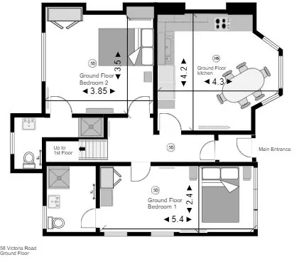 The Residence Dartmouth - Ground Floor Floorplan