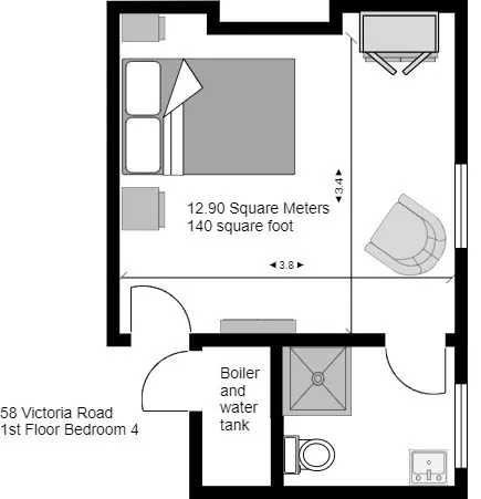 The Residence Dartmouth - Room 4 (En-Suite) Detail #27